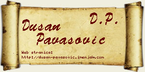 Dušan Pavasović vizit kartica